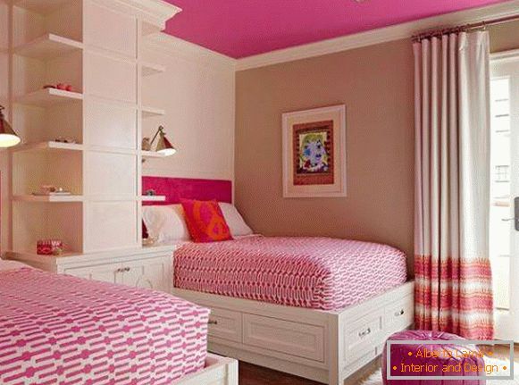 Rosa Schlafzimmer Design für zwei Mädchen