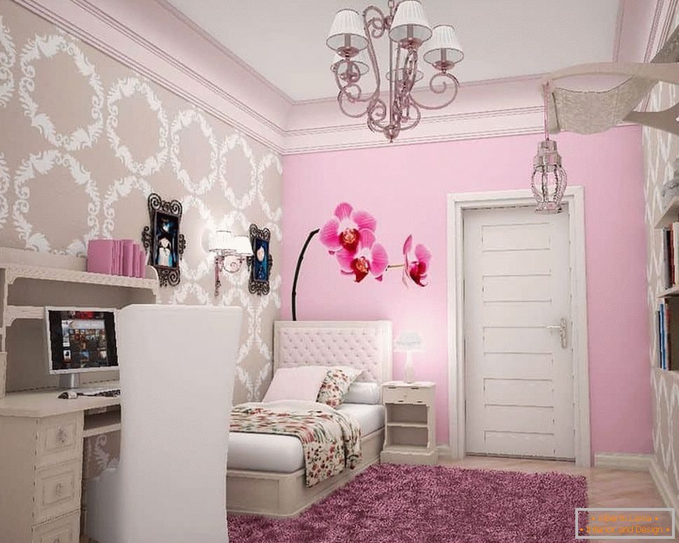 Pink ist fast immer im Zimmer des Teenagers vorhanden