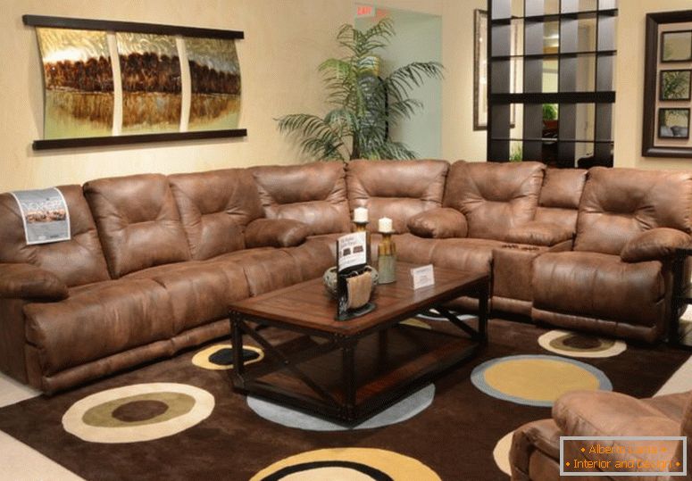 genial-dunkelbraun-holz-cool-design-möbel-bequem-wohnzimmer-leder-l-form-sofa-tisch-nachtlampe-interior-at-livi braun-wohnzimmer-couch wohnkultur preiswert -Haus-Dekor-Vintage-Dekorati