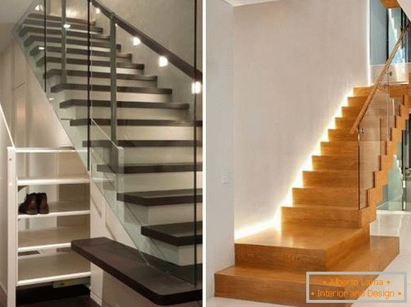 Die besten Ideen für die Beleuchtung von Treppen in einem privaten Haus im zweiten Stock