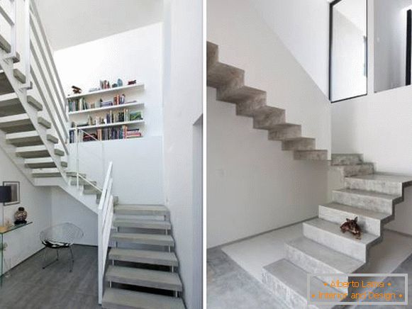 Konkrete Treppe in den Privathäusern - Foto im Innenraum