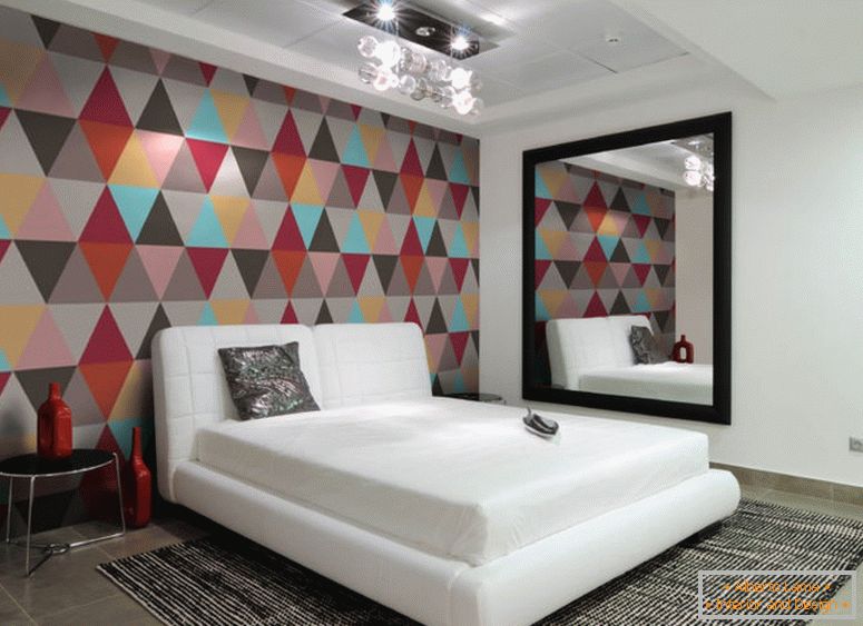 genial-geometrische-Tapete-Design-für-Schlafzimmer