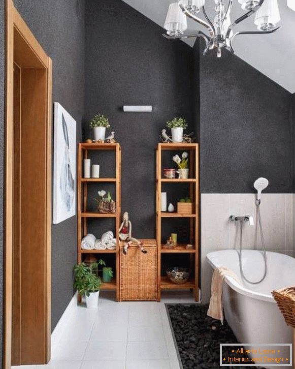 Wie schön, ein Badezimmer zu machen - Foto im Öko-Stil