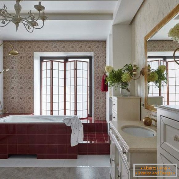 Die schönsten Badezimmer - luxuriöses Design in Rot