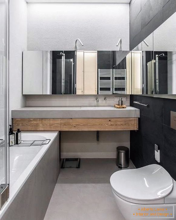 Schöne Badezimmer im modernen Stil - Foto in der Wohnung