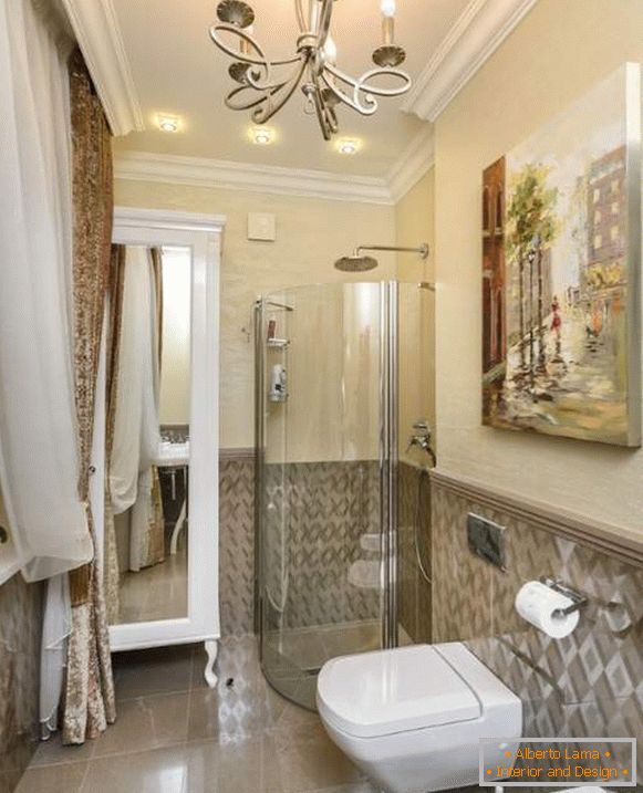 Schöne Badezimmer - Foto eines kombinierten Badezimmers in der Wohnung