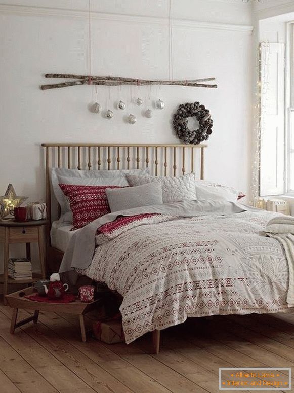 Dekoration-Schlafzimmer-im-skandinavischen Stil