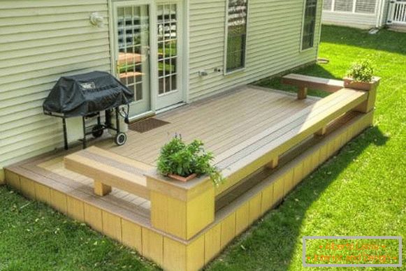 Wie man eine Veranda mit einer Terrasse macht, um sich zu entspannen