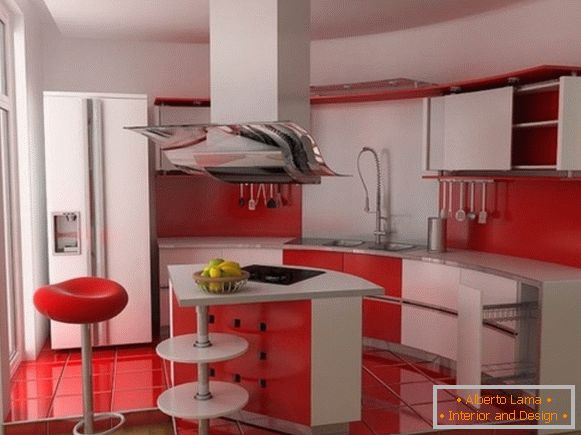 Rote Küche Design Foto 21