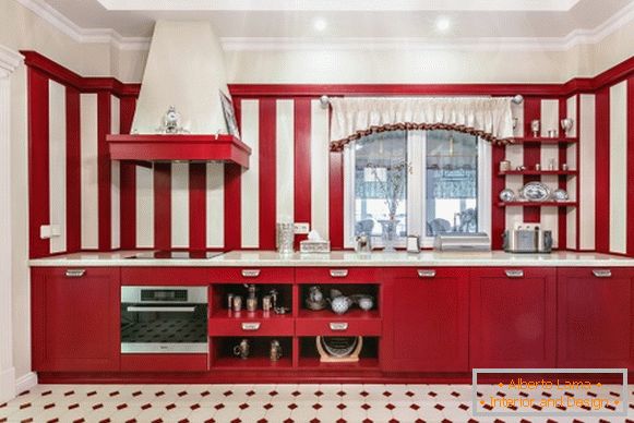 Design eines roten Küchenfotos 22