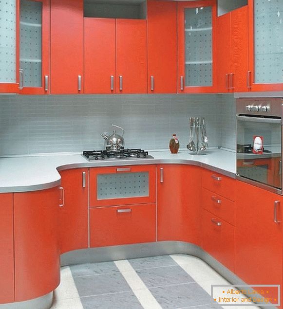 Rotes graues Küchenfoto 41