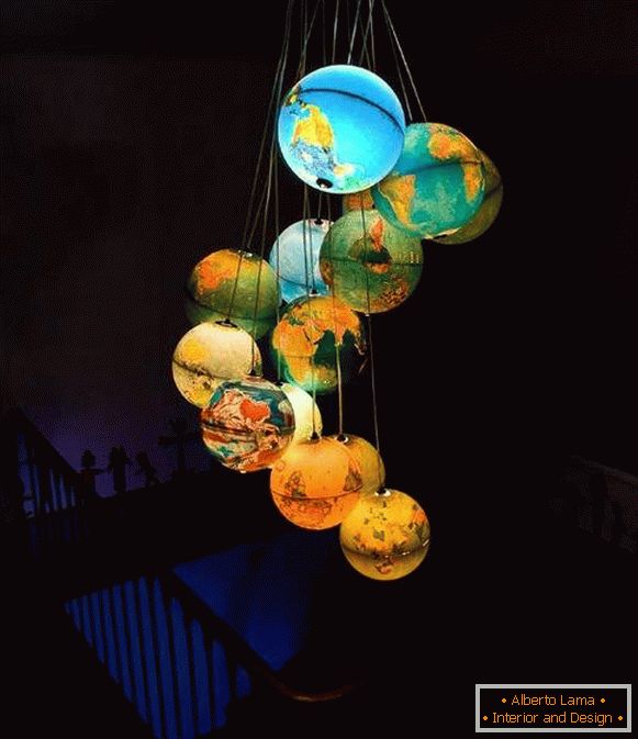 Ideen für ein Haus der unnötigen Dinge - Kronleuchter Lampe aus Globen