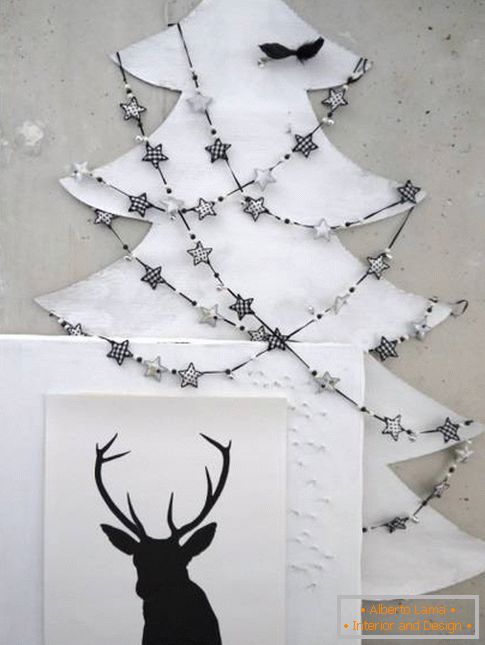 Weihnachtsbaum auf der Wand