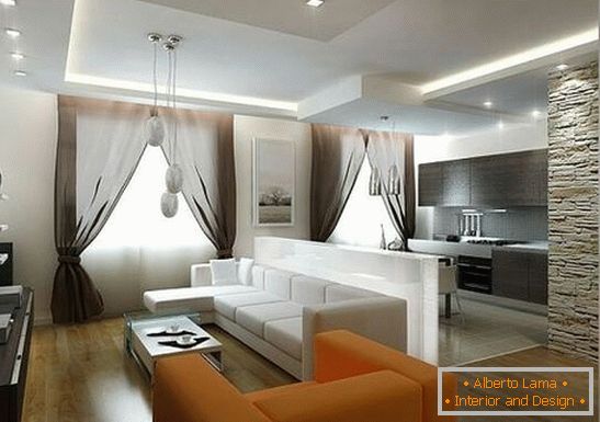 Küche Wohnzimmer mit Zoneneinteilung, Foto 27