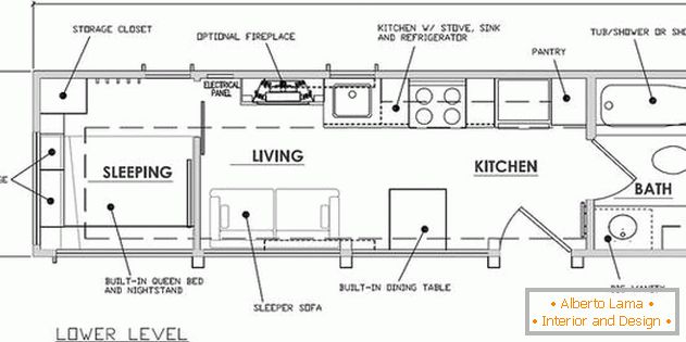 Der Grundriss eines kleinen Hauses