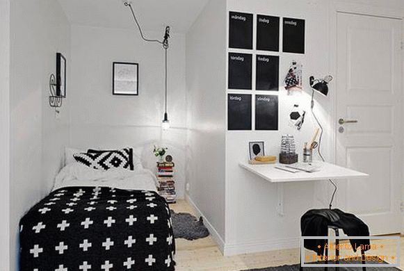 Schwarz-Weiß-Schlafzimmer