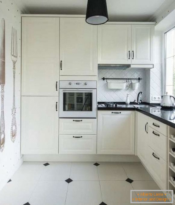 Kleine Studio-Apartments - Küchendesign auf dem Foto