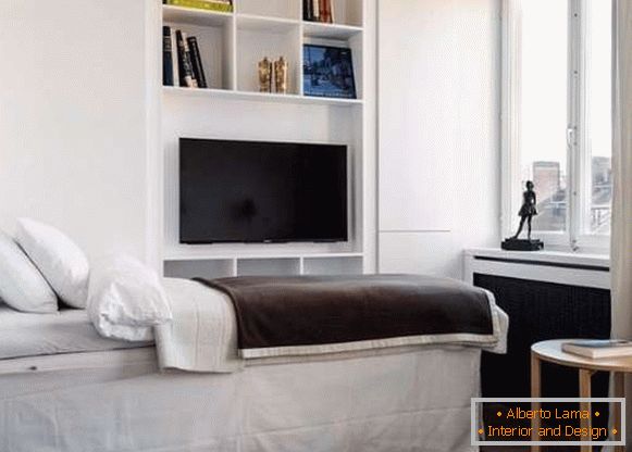 Design einer kleinen Studio-Wohnung von 30 qm im minimalistischen Stil