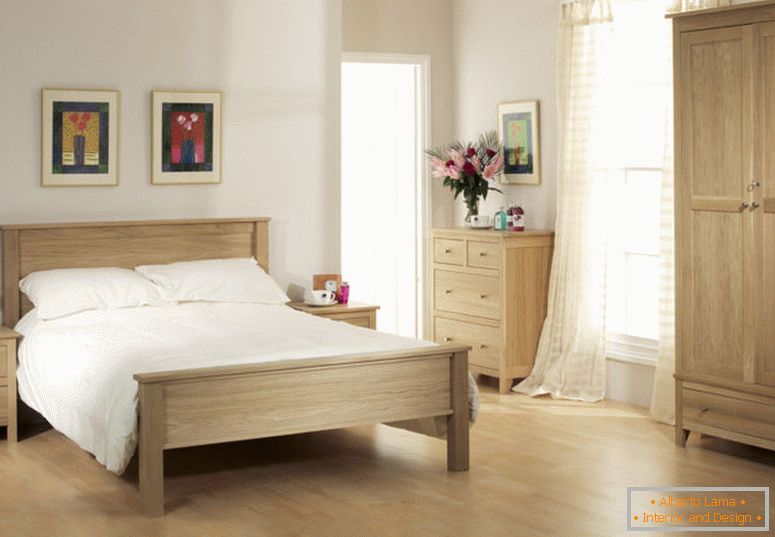 Creme-und-Eiche-Schlafzimmer-Möbel-Modern-romantische-Schlafzimmer-Dekoration-Ideen