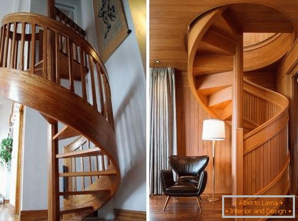 Schrauben Sie Treppenhäuser aus Holz in einem Privathaus