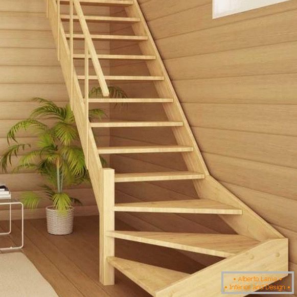 Holztreppen in einem privaten Haus - Fotos in einem modernen Stil