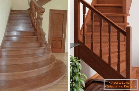 Was sind die Holztreppen in einem Privathaus - Fotos in verschiedenen Stilen