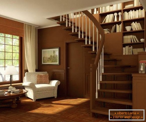 Dekoration von Treppen in einem privaten Haus - Arten von Treppen im Innenraum