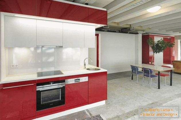 Design von Mini-Küche in Studio-Wohnung