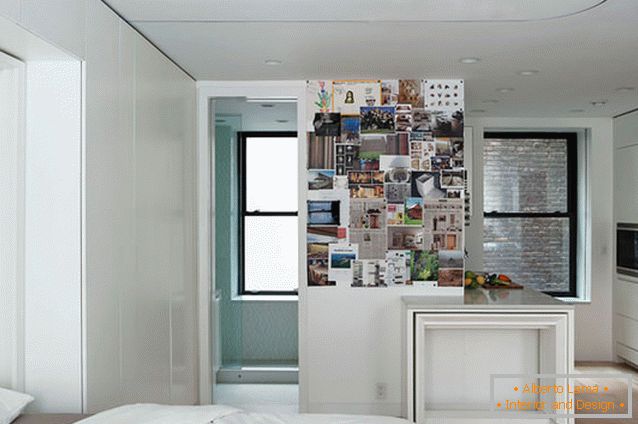 Das Schlafzimmer des multifunktionalen Apartment-Transformators in New York