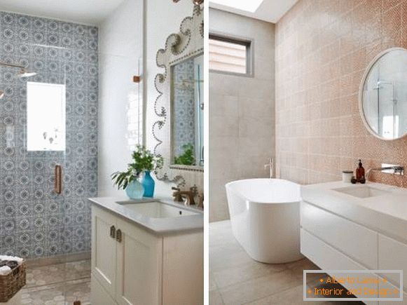 Badezimmer Design - Foto Modische Fliese 2016 für ein kleines Bad