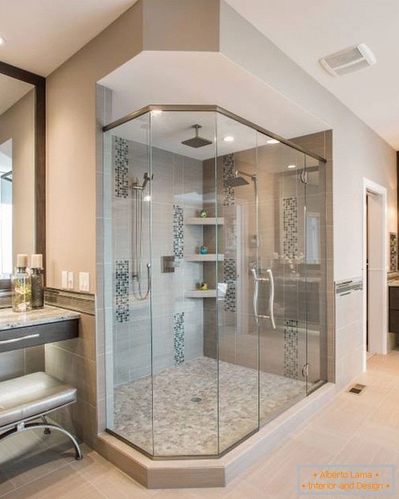 Stilvolle Duschkabinen - Foto im Badezimmerinnenraum