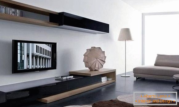 moderne modulare Wände im Wohnzimmer, Foto 16