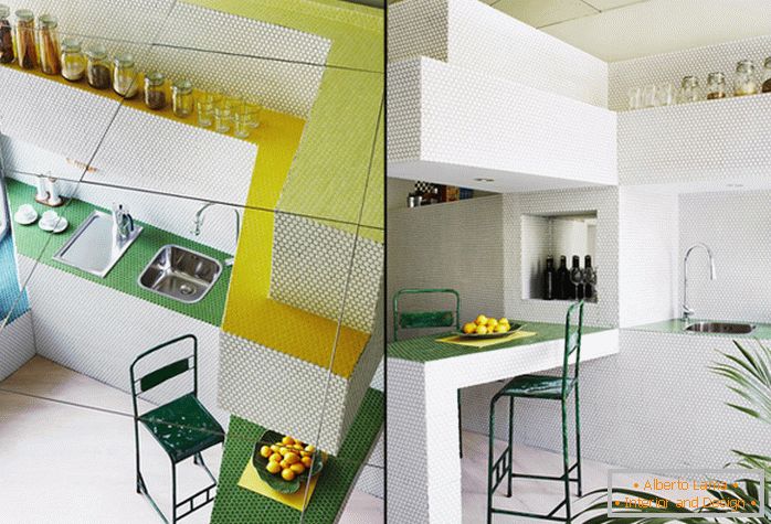 Mosaikdesign einer kleinen Wohnung - фото 4