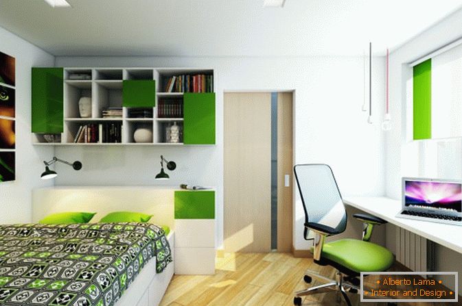 Das Schlafzimmer маленькой квартиры-студии в России