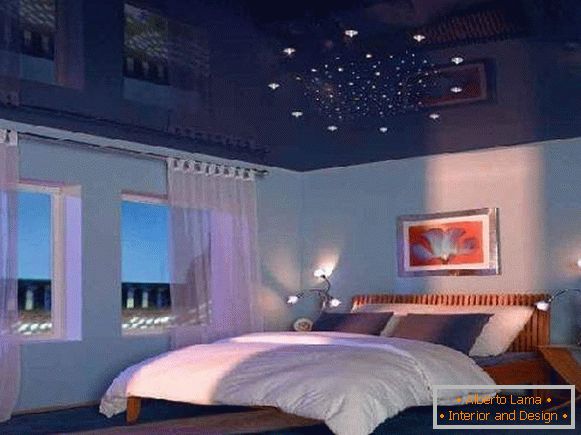 einstöckige Spanndecken Schlafzimmer, Foto 21