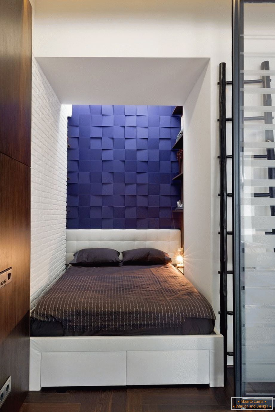 Schlafzimmer stilvolle Wohnung-Studio in Kiew