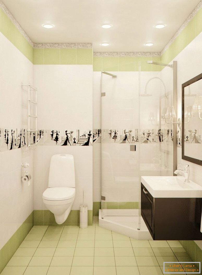 Kombinierte Toilette mit Duschkabine