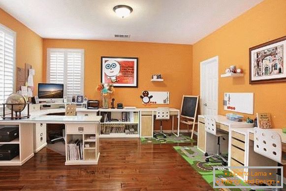 Orange-Wand-Home-Office