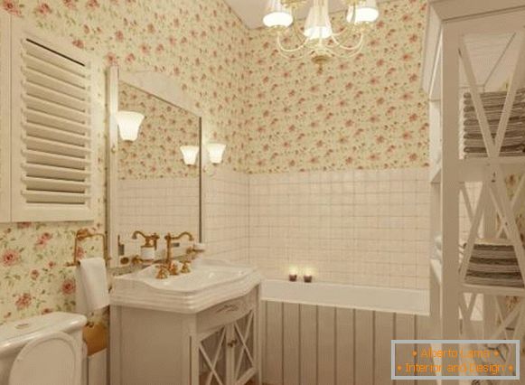 Helles Badezimmer im Provence-Stil