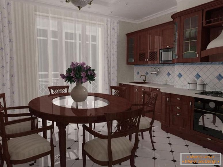 Interior-Küche-im-klassischen Stil