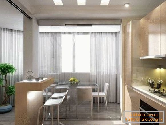 Moderner Innenraum der Esszimmerküche in einem privaten Haus- идеи планировки