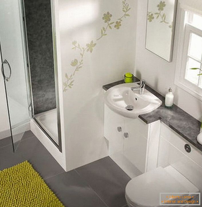 Eine stilvolle Dusche in einem kleinen Badezimmer wird eine ausgezeichnete Alternative zu einem traditionellen Bad sein. 