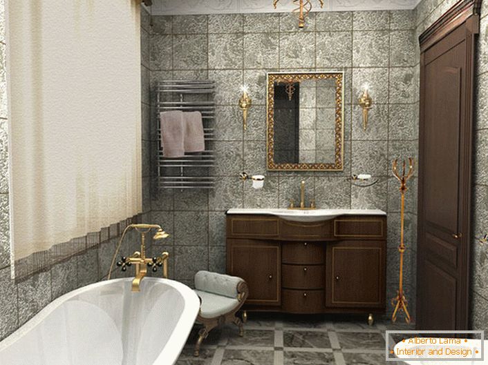 Luxuriöses Badezimmer im Art-Deco-Stil