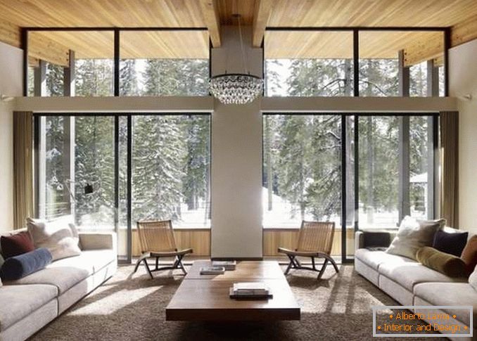 Panoramafenster - Foto im Design eines privaten Hauses