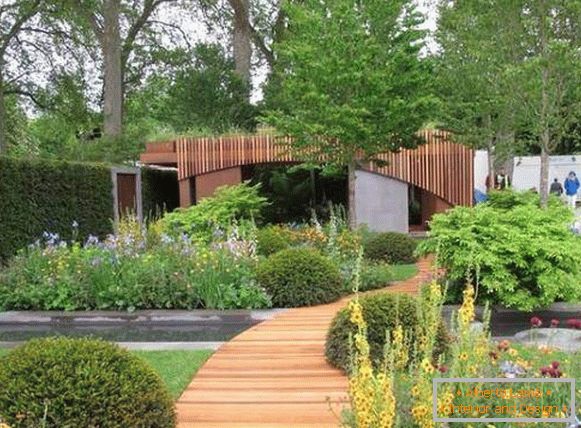 Schönes und modernes Gartendesign - Foto