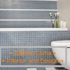 Die Kombination von Fliesen und Mosaik im Design der Toilette