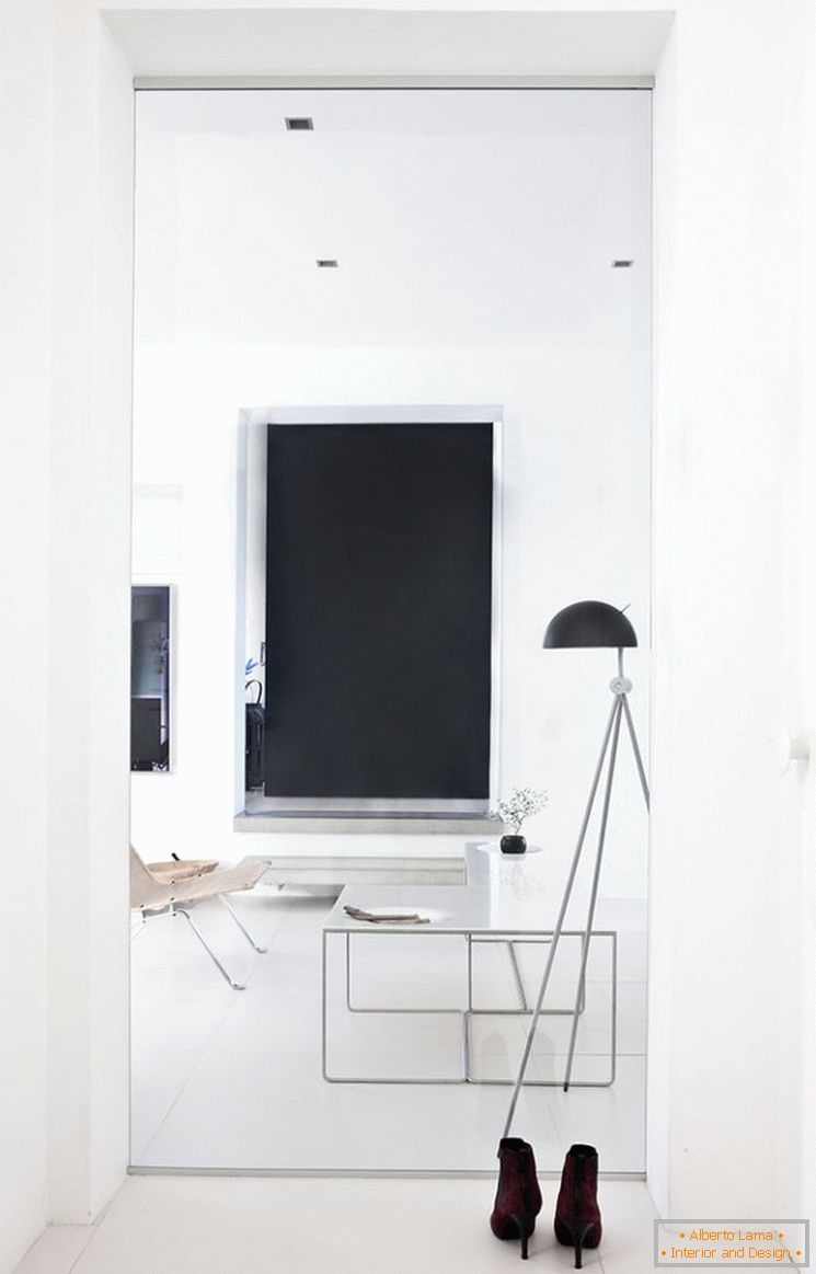 Design einer kleinen Wohnung in Schwarz und Weiß - фото 7