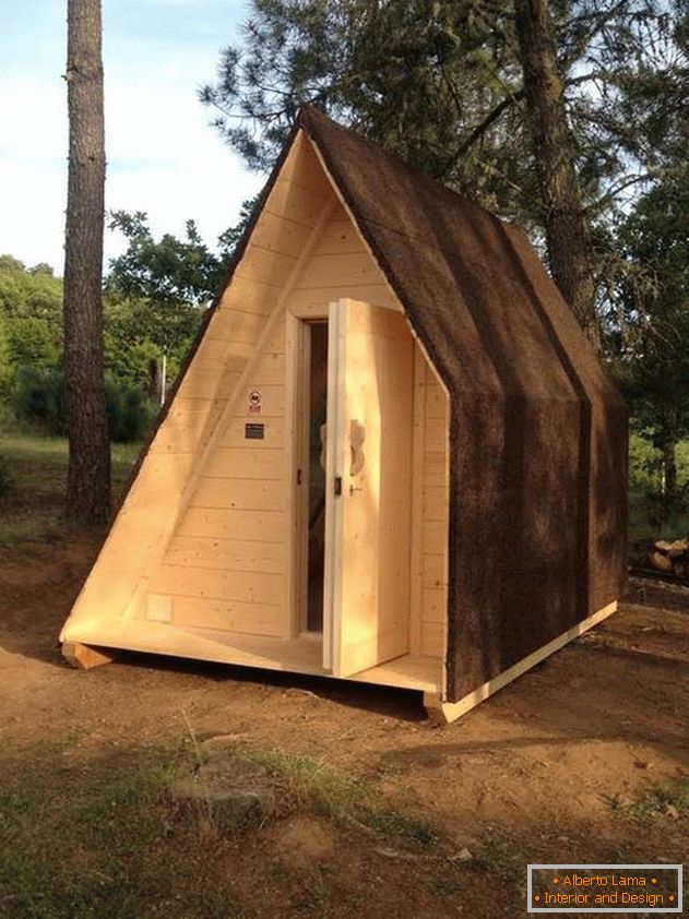 Entwerfen Sie Zuhause Mikrohaus из дерева