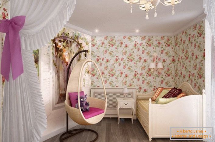 Ein gemütliches Schlafzimmer im Landhausstil für eine junge Dame.
