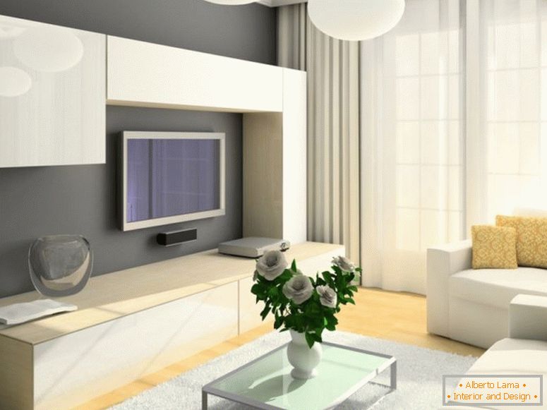 Licht-Möbel-in-kleinen Wohnzimmer